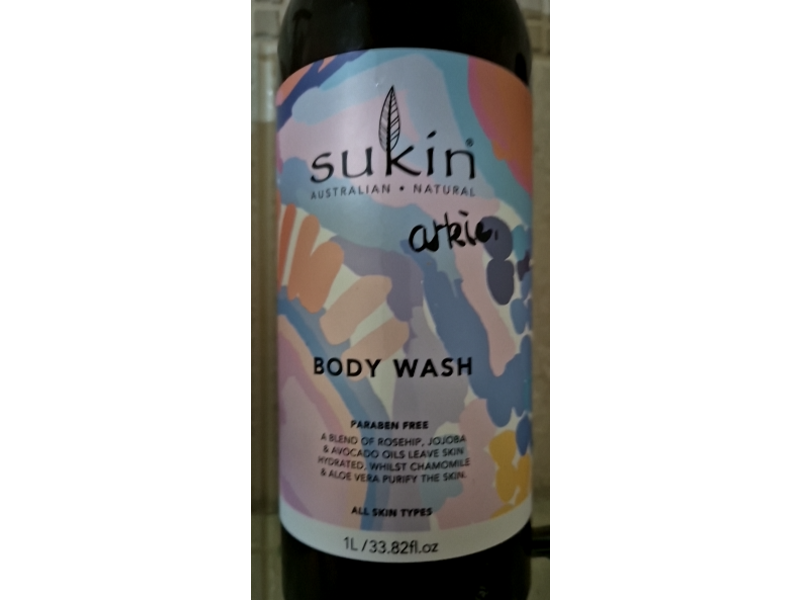 Sukin Arkie Body Wash, 33.82 fl oz/1 L