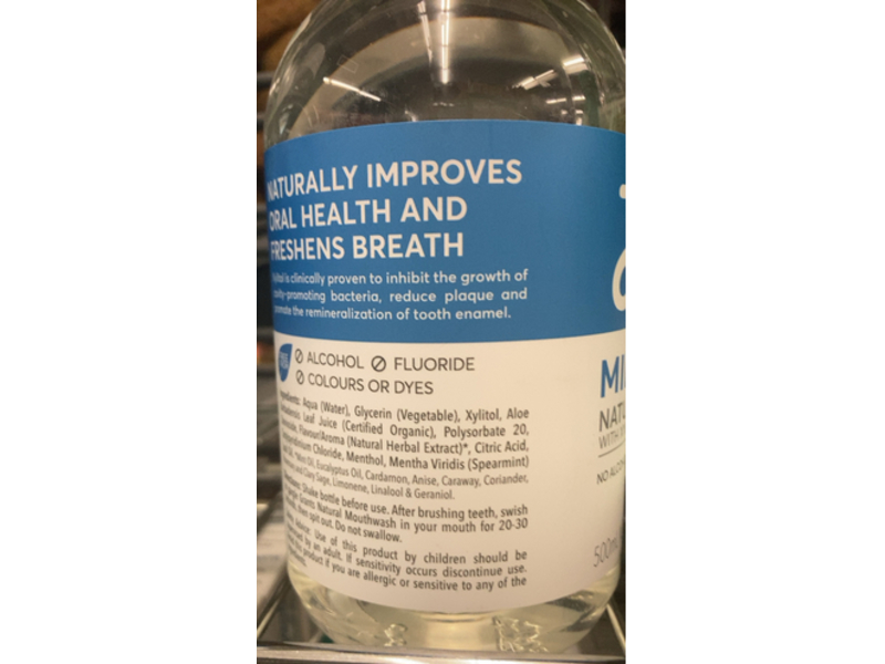 Grants Minty Fresh Natural Mouthwash, Xylitol, 16.9 fl oz/500 mL