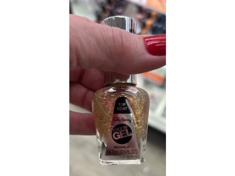 Sally Hansen Miracle Gel Top Coat, Moonlit, 0.5 fl oz/14.7 mL