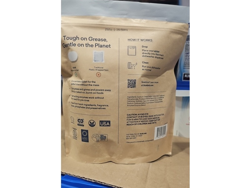 Blueland Dishwasher Detergent Tablets, 260 oz/737 g Count 110.