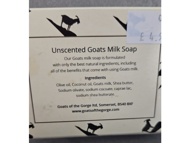 Goats Of The Gorge Goat Milk Soap, Unscented, 90 g