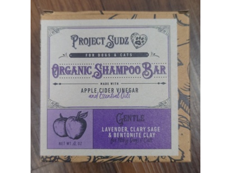 Project Sudz Organic Shampoo Bar, Lavender, Clary Sage & Bentonite Clay, 4 oz