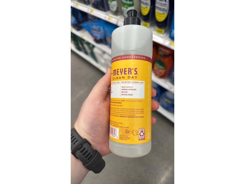 Mrs. Meyer's Clean Day Dish Soap, Clementine Scent, 16 fl oz/473 mL