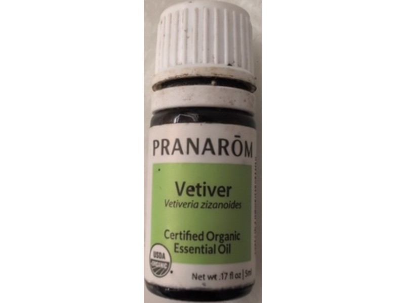 Pranarom Certified Organic Essential Oil, Vetiver, 0.17 fl oz/5 mL
