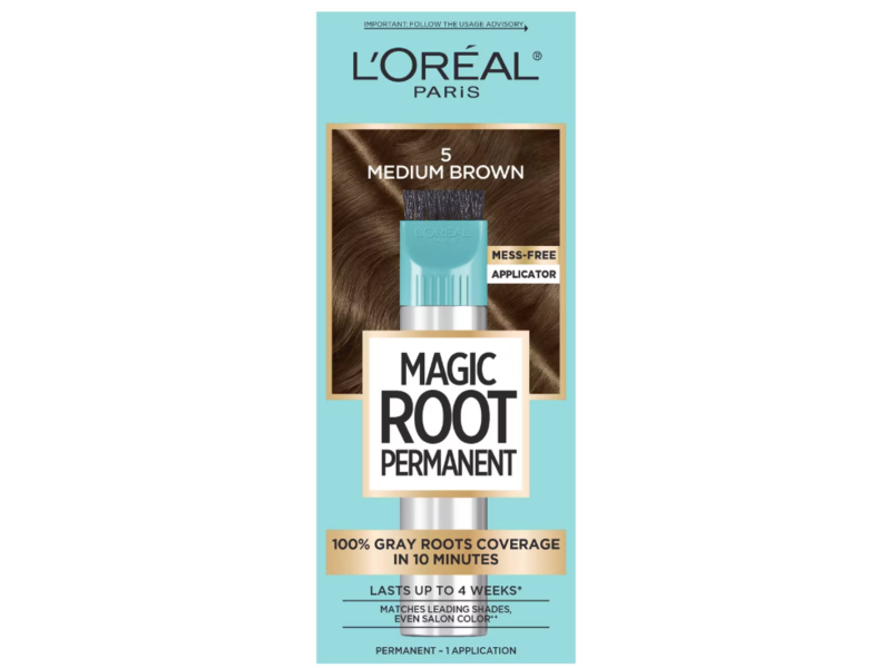 L'Oreal Paris Magic Root Permanent Hair Color, 5 Medium Brown, 1 Application