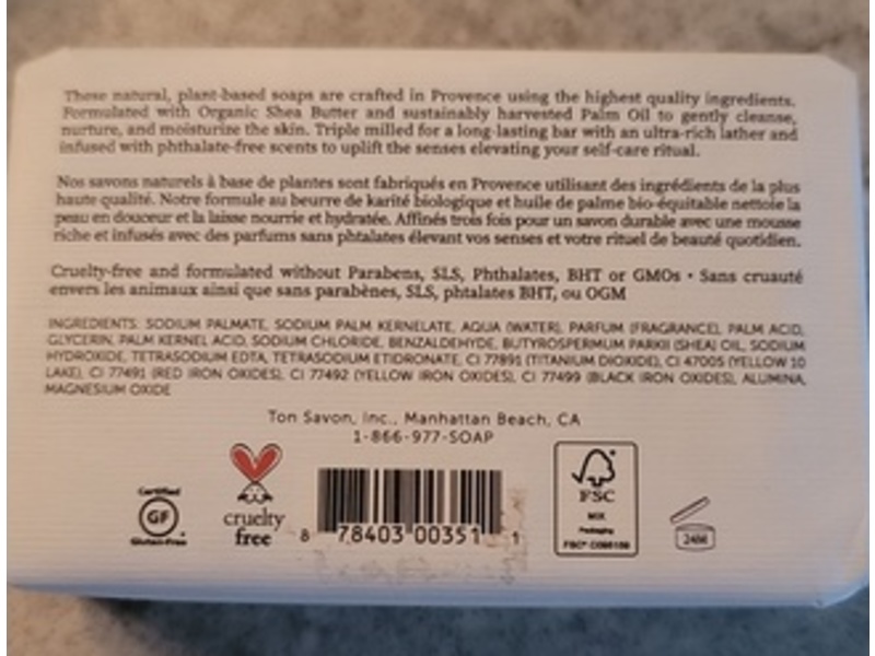 Savon et Cie Bar Soap, Dashing Through The Snow