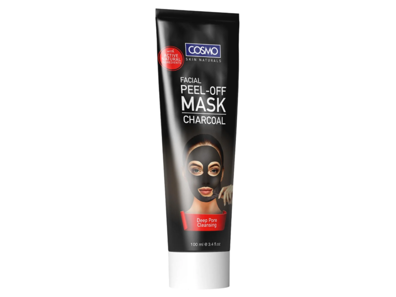 Cosmo Skin Naturals Facial Peel-Off Mask, Charcoal, 3.4 fl oz/100 mL