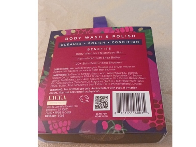 Love Where You Are Berry Bliss Body Wash & Polish, Wild Berries, 3 oz/85 g