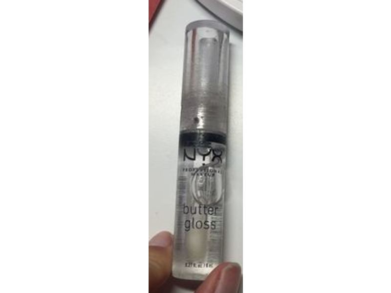 Nyx Professional Makeup Butter Lip Gloss, 54 Sugar Glass, 0.27 fl oz/8 mL