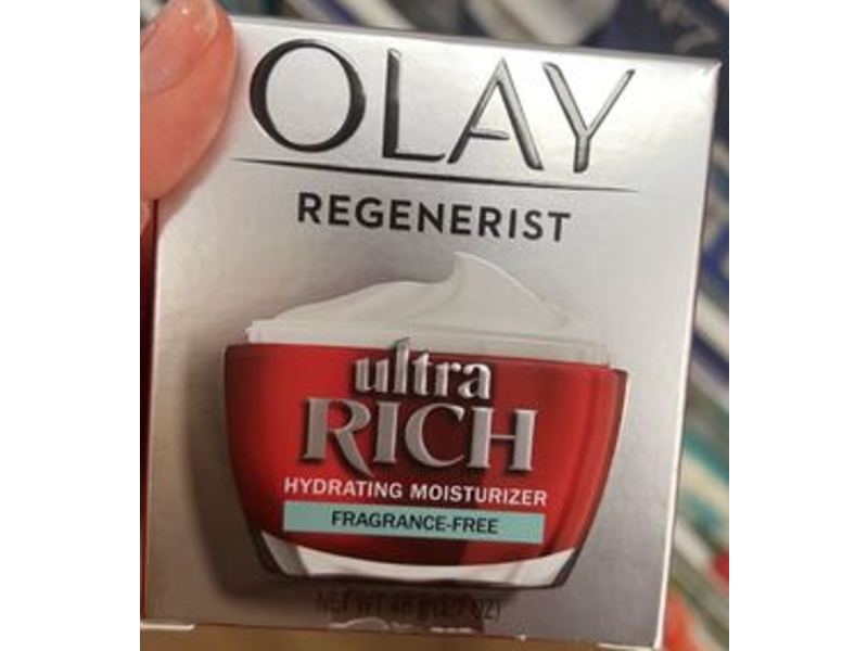 Olay Regenerist Ultra Rich Hydrating Moisturizer, Fragrance Free, 2.7 oz/45 g