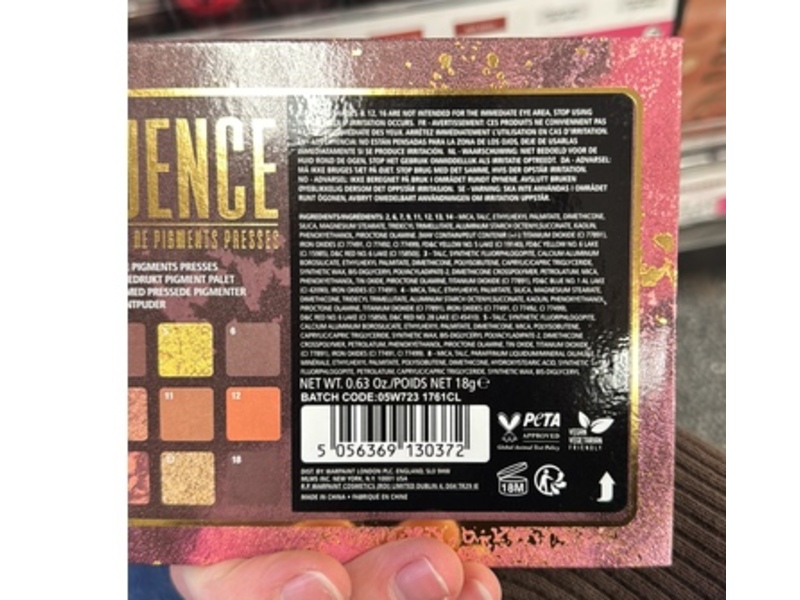 W7 Influence Pressed Pigment Palette, 0.63 oz/18 g