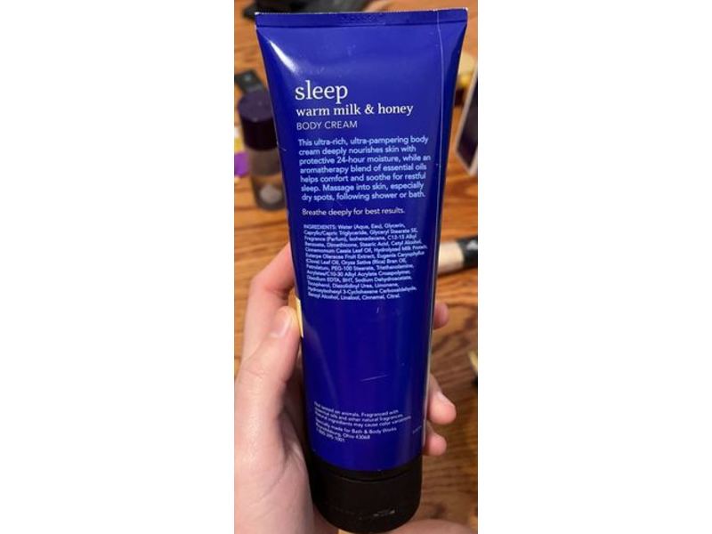 Bath & Body Works Aromatherapy Sleep Body Cream, Warm Milk & Honey, 8 oz/226 g