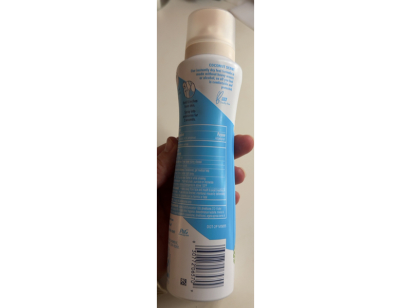 Secret Antiperspirant Deodorant Dry Spray, Nurturing Coconut & Argan Oil, 4.1 oz/116 g