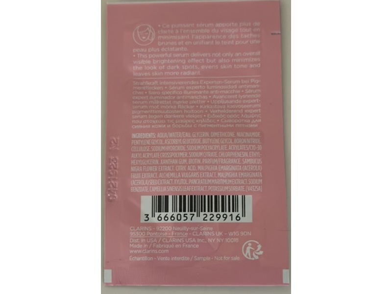 Clarins Bright Plus Advanced Serum, 0.07 oz/2 mL