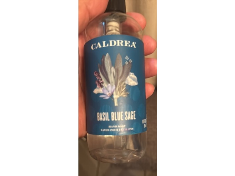 Caldrea Hand Wash Soap, Basil Blue Sage Scent, 10.8 oz