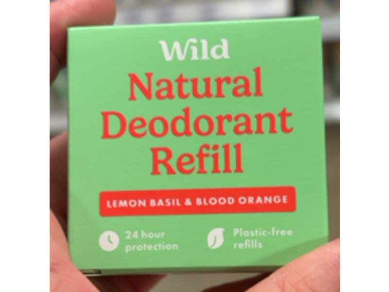 Wild Natural Deodorant Refill, Lemon Basil & Blood Orange, 40 g