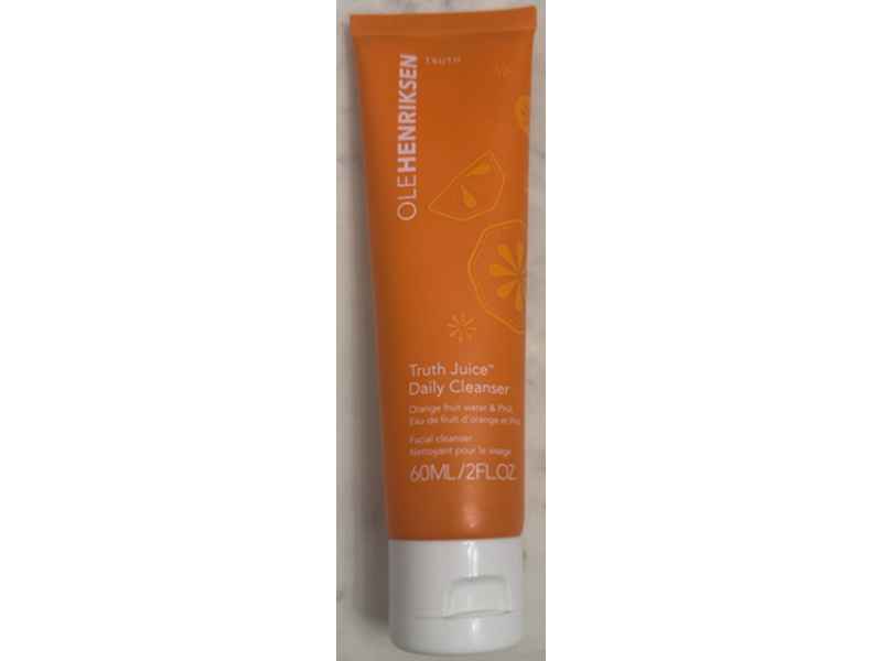 Olehenriksen Truth Juice Daily Cleanser, Orange Fruit Water & PHA, 2 fl oz/60 mL