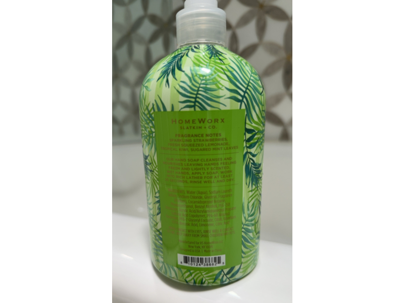 Slatkin+Co. Homeworx Gel Hand Soap, Strawberry Kiwi Lemonade, 22 fl oz/650 mL