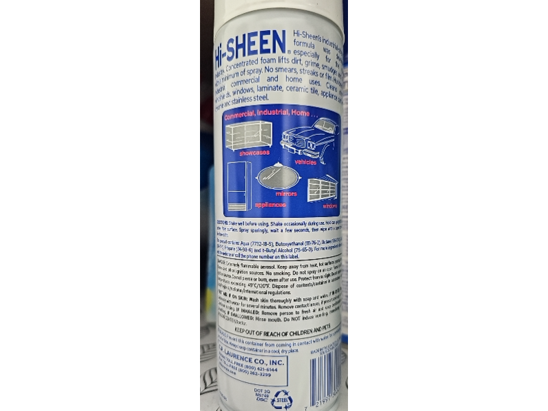 Crl Industrial Strength Hi-Sheen Glass Cleaner, 19 oz/539 g