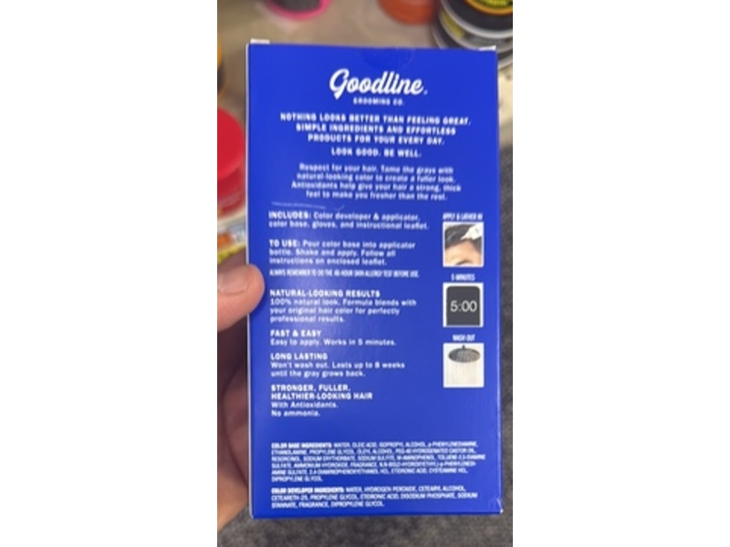 Goodline Hair Color, Real Black 55, 1 Application