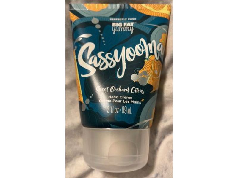 Perfectly Posh Sassyooma Big Fat Yummy Hand Creme, Sweet Orchard Citrus, 3 fl oz/89 mL