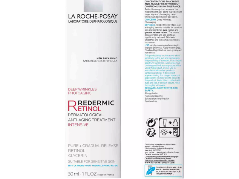 La Roche-Posay Redermic R Anti-Aging Face Cream, Retinol, 1 fl oz/30 mL