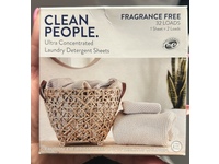 Clean People Ultra Concentrated Laundry Detergent Sheets, Fragrance Free, 32 Loads - Image 3