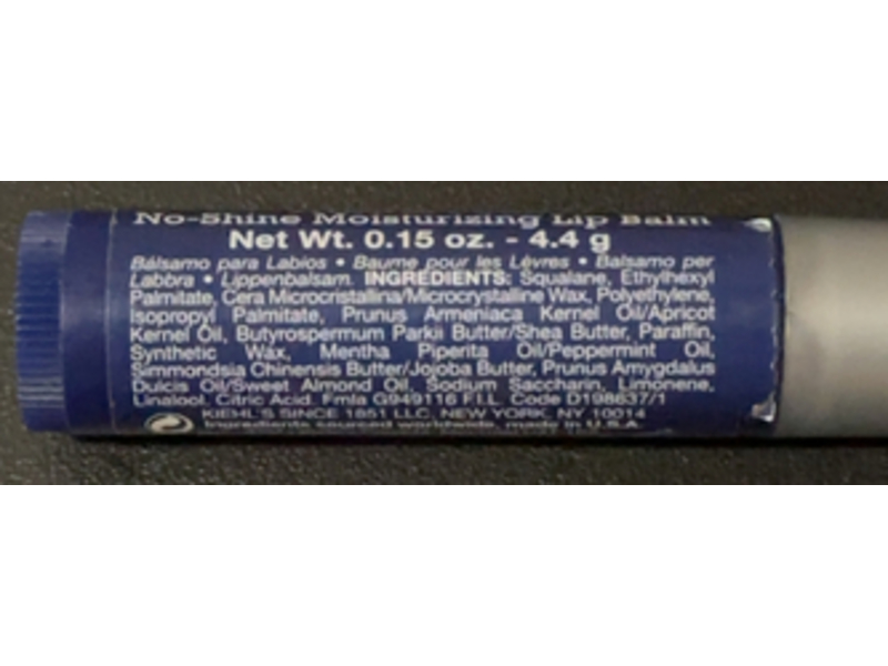 Kiehl's Since 1851 No-Shine Moisturizing Lip Balm, Facial Fuel, 0.15 oz/4.4 g