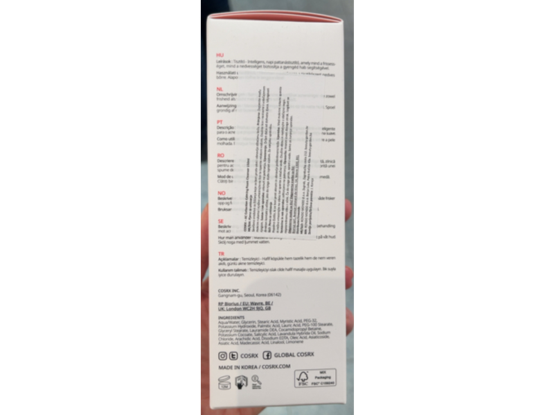 Cosrx Calming Foam Cleanser, Salicylic Acid & Centelle Ac-Rx, 5.07 fl oz/150 mL