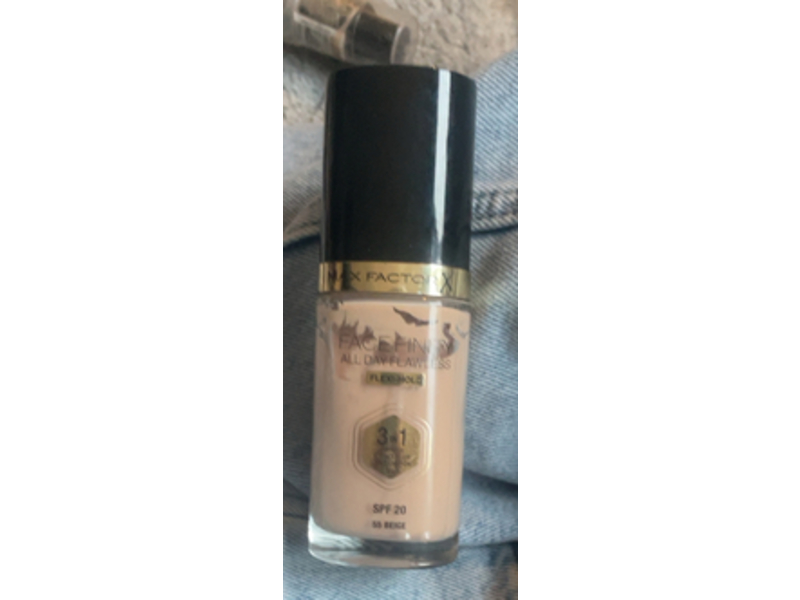 Max Factor Facefinity All Day Flawless 3 In 1 Foundation, SPF 20, 55 Beige, 1 fl oz/30 mL