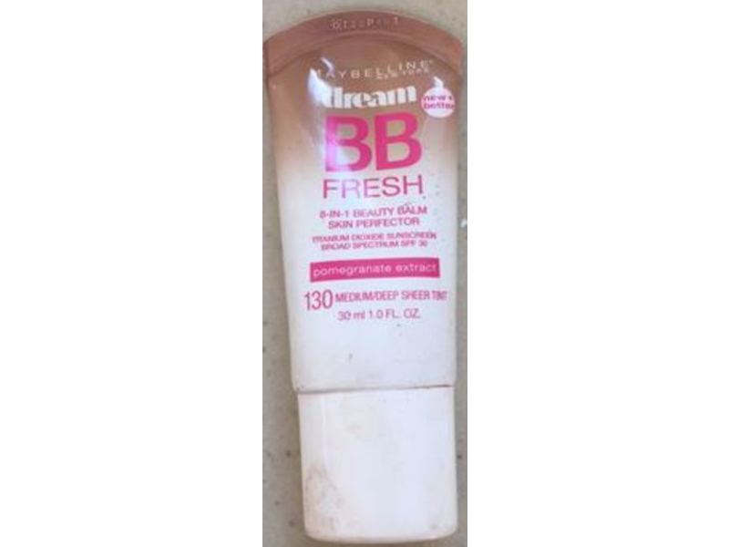 Maybelline New York Dream Bb Fresh, SPF 30, Pomegranate Extract, 130 Medium/Deep Sheer Tint, 1 fl oz/30 mL