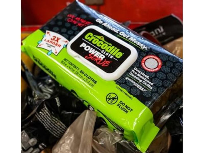 Crocodile Cloth PowerSCRUB Cleaning Wipes, 80 Count