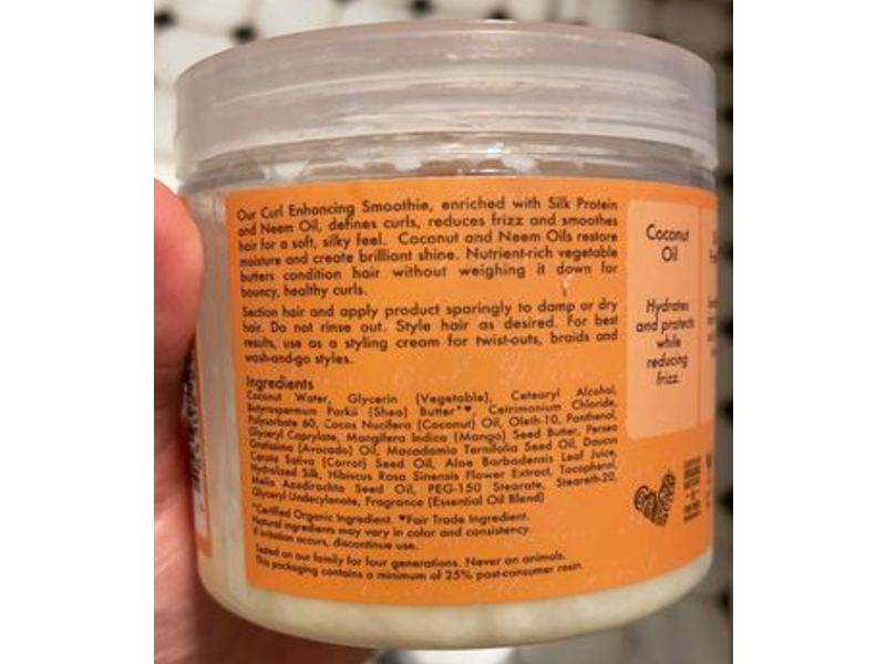 SheaMoisture Coconut & Hibiscus Curl Enhancing Smoothie, Moisturize & Curl Define, 16 oz/454 g