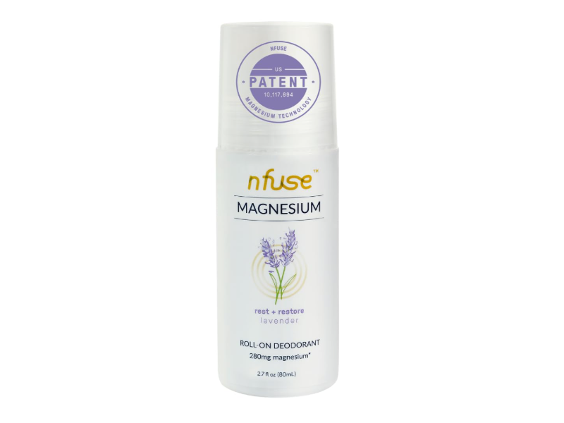 Nfuse Magnesium Roll On Deodorant, Rest + Restore Lavender, 2.7 oz/77 g
