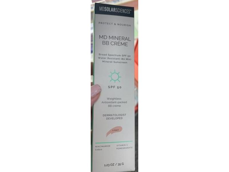 MDSolar Sciences Md Mineral BB Creme, SPF 50, Light, 1.23oz/ 35 g