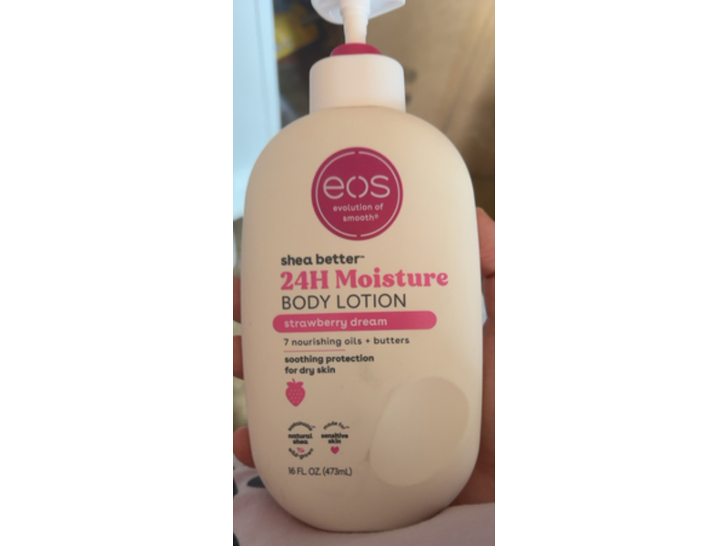 EOS Shea Better 24h Moisture Body Lotion, Strawberry Dream, 16 fl oz/473 mL