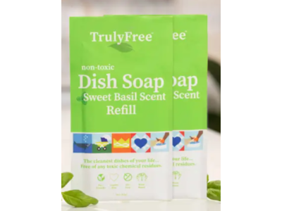 Truly Free Dish Soap, Sweet Basil Scent, 3 oz/85 g