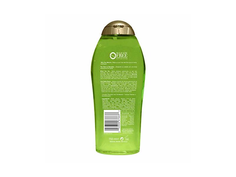 OGX Extra Strength Refreshing Scalp + Teatree Mint Shampoo, Invigorating Scalp Shampoo 25.4 Fl Oz