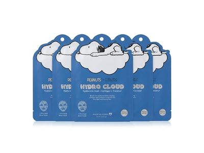 Peanuts X Celavi Hydro Cloud Printed Sheet Mask, Coconut, 0.77 oz/23 mL, Pack Of 5