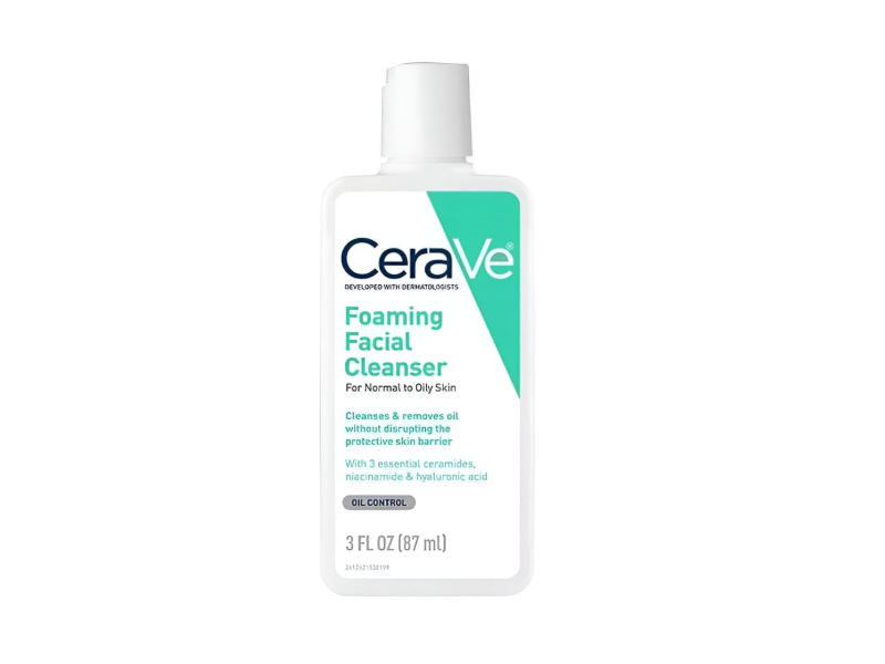 CeraVe Foaming Facial Cleanser, 3 fl oz/87 mL