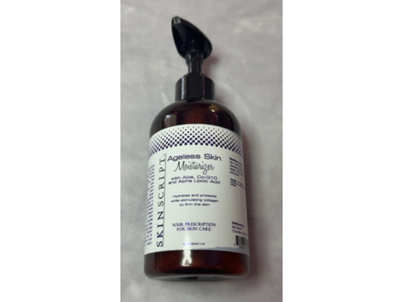 Skin Script Ageless Skin Moisturizer, Aloe + Co-Q10 & Alpha Lipoic Acid, 8 fl oz/240 mL