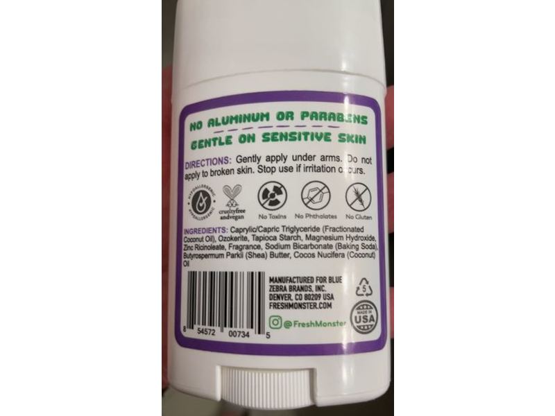 Fresh Monster Gummy Burst Natural Deodorant, 1.76 oz/50 g