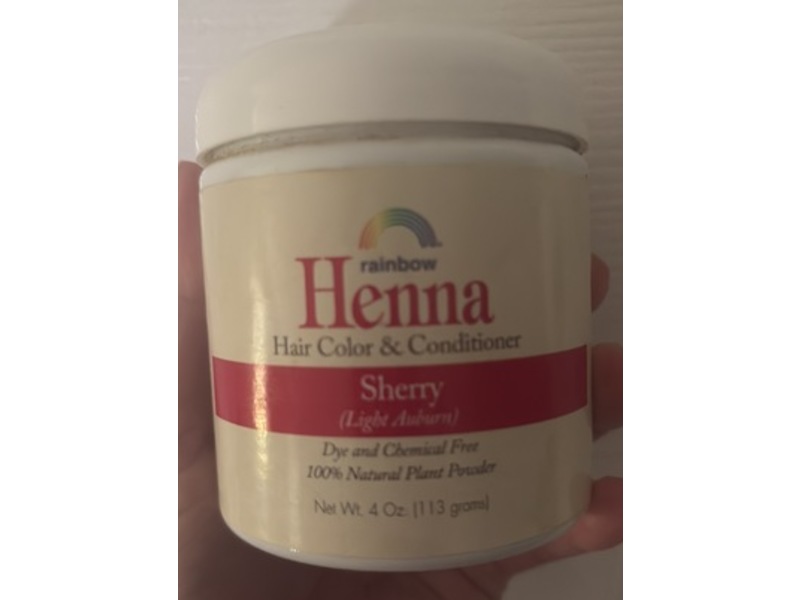 Rainbow Henna Hair Color & Conditioner, Sherry (Light Auburn), 4 oz/113 g