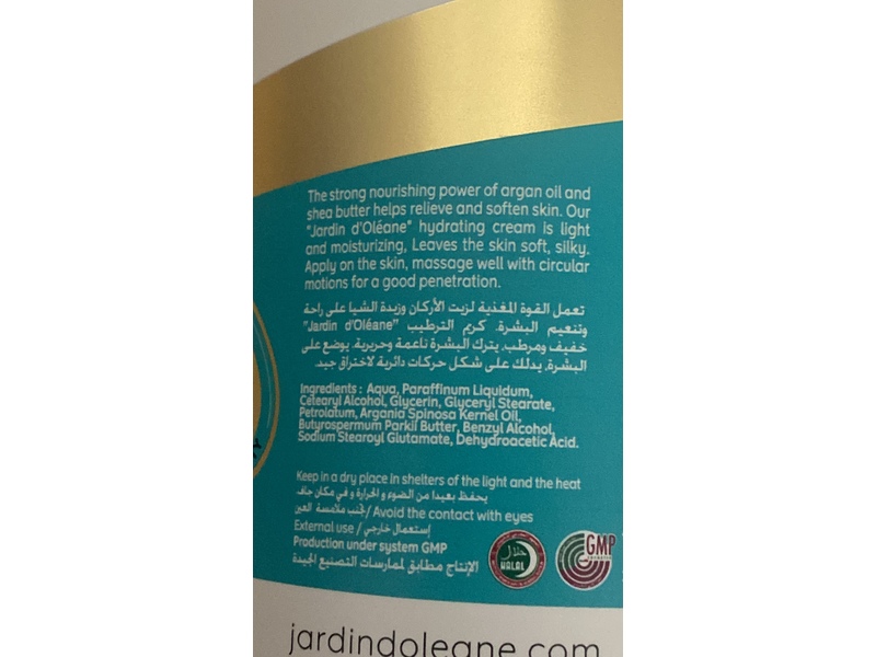 Jardin D'Oleane Body Cream, 500 mL