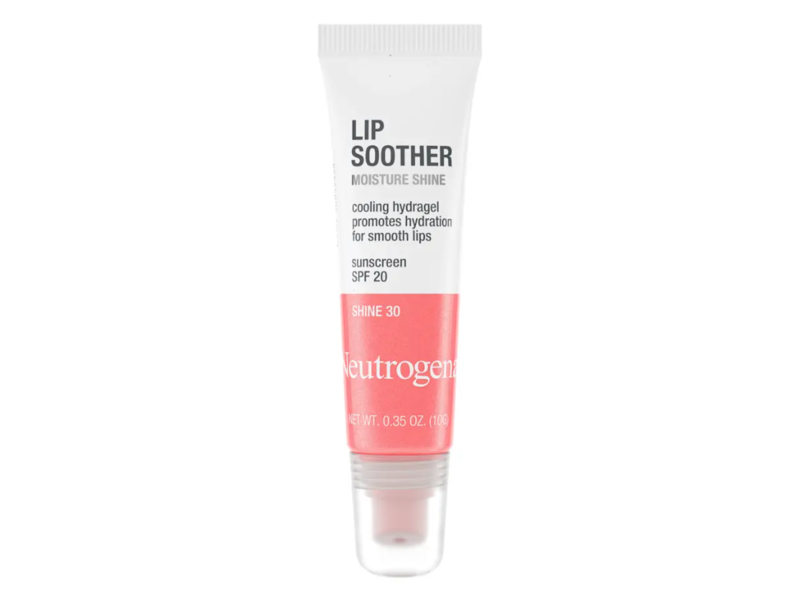 Neutrogena Cosmetics Moisture Shine Lip Soother, SPF 20, Shine 30, 0.35 oz/10 g