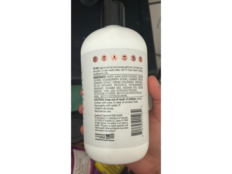 PS Clean Beauty Curl Definig Shampoo, 12 fl oz/335 mL