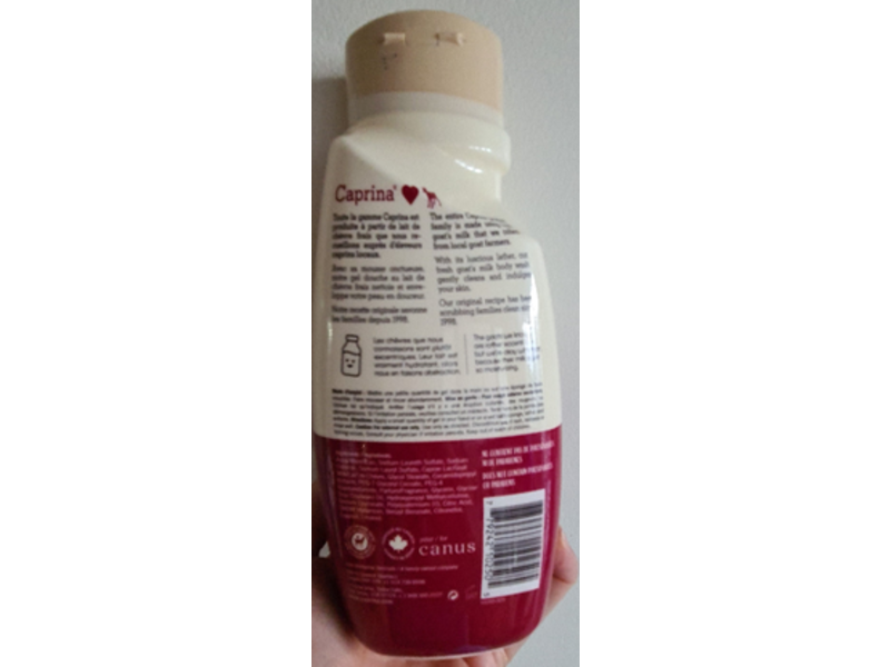 Caprina Fresh Goat's Milk Amazing Body Wash, Original Formula, 16.9oz/500 mL