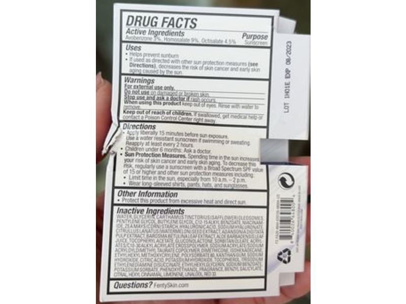 Fenty Skin Hydra Vizor Moisturizer, SPF 30, 0.23 fl oz/7 mL