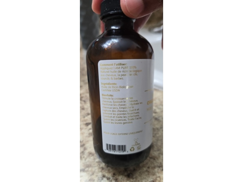 I Am Pure Organic Castor Oil, 8 fl oz/237 mL
