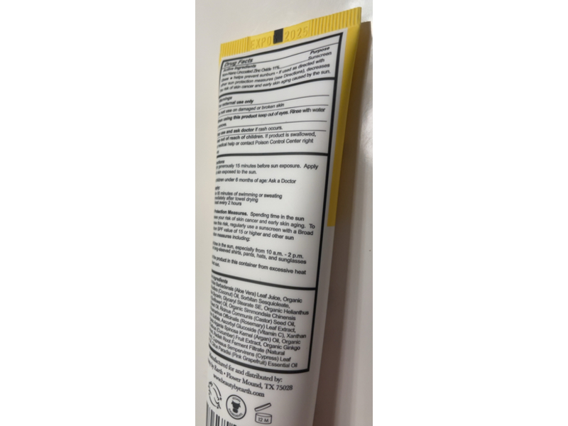 Beauty By Earth Facial Sunscreen, SPF 20, 2 fl oz/59.15 mL